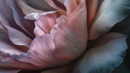 Wall Mural - Close-up of Delicate Pink and Blue Flower Petals