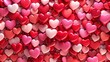 © Ole Studio - Background of red and pink hearts creating a romantic and affectionate atmosphere perfect for Valentine's Day