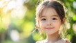 © ckybe - Adorable young girl in a playground, captured in soft focus with ample empty space.