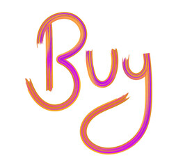 Sticker - Buy lettering with brush 