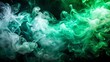 © Ole Studio - Dynamic and energetic visual composition featuring vibrant emerald smoke