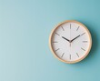 © Faizan Gallery - simple wall clock on a light blue background