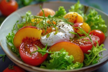 Sticker - Fresh vegetables and dairy in a healthy dish