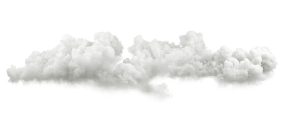 Wall Mural - spreading white clouds atmospheric isolate on transparent backgrounds 3d illustration png