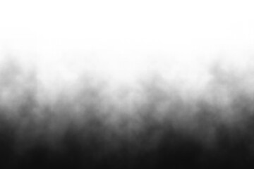 Wall Mural - black smoke effects isolated on transparent png. dark fog rising up over white background. nature sm