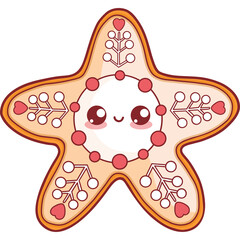 Wall Mural - Christmas gingerbread star