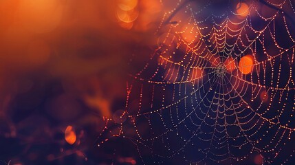 Intricate spider web in the corner