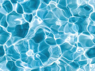 seamless pattern, Captivating blue water surface with shimmering reflections and gentle ripples, perfect for backgrounds and aquatic themes.