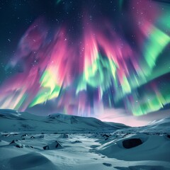 Wall Mural - Create an ultra-realistic 8K, 16 9 aspect ratio image capturing of a northern area.
