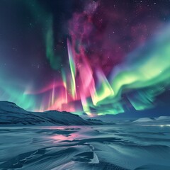 Wall Mural - Create an ultra-realistic 8K, 16 9 aspect ratio image capturing of a northern area.
