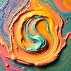 Fototapete - An abstract composition with strokes of light color creates an impression of dimensionality and plasticity