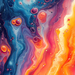 Fototapete - Abstract image with colored shapes reminiscent of star clusters and galaxies