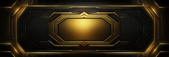 Background texture with ornaments and elements in a creative unique animated gold and black style, ai generated