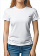 © KC.STUDIO - a woman wearing a white T-shirt, mock up