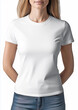 © KC.STUDIO - a woman wearing a white T-shirt, mock up