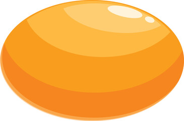 Wall Mural - bright orange sphere is glowing with light coming from above on a white background