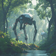 © GoldPumaze - A cybernetic forest with AI-enhanced wildlife.
