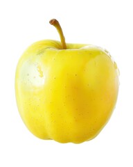 Wall Mural - Yellow Apple - Bright and Delicious Fruit in Close-up Shot