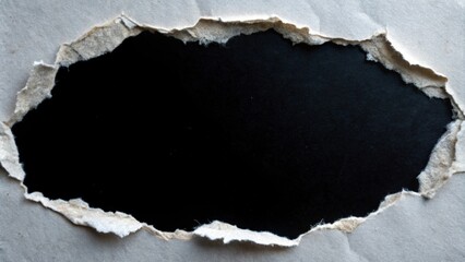 Poster - Torn Paper Revealing Black Background