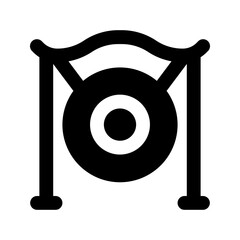 Wall Mural - gong line icon