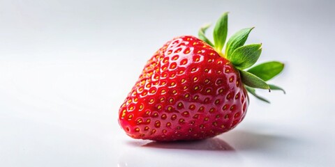 Wall Mural - Red ripe strawberry on isolated background, strawberry, fruit, red, ripe, isolated, sweet, juicy, fresh, vibrant, natural, healthy