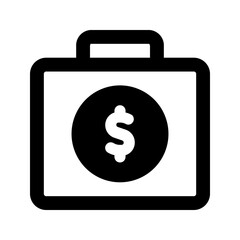 Wall Mural - money bag line icon