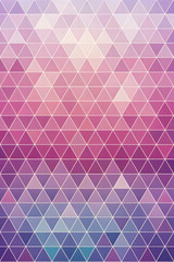 Poster - Pink and Purple Geometric Tapestry: A symphony of pastel hues dance across this digital art piece, featuring a mesmerizing pattern of triangles that evoke a sense of modern elegance and visual intrigu