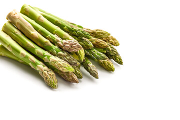 Fresh Asparagus Vegetables organic isolated on white background