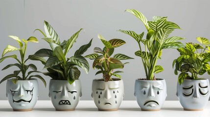 delve into the realm of emotional intelligence with a captivating image featuring beautiful potted h