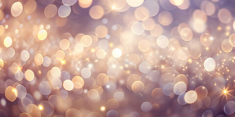 Wall Mural - golden shimmer: a captivating bokeh background with a magical, warm glow, perfect for holiday design