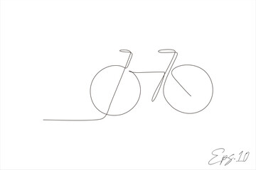 Wall Mural - continuous line vector illustration of a bicycle