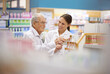 © ArcursForPI/peopleimages.com - Pharmacy, smile and woman for stock check for drugstore with information, mentorship and medicine. Prescription drugs, mature pharmacist and inventory with pills, medication and healthcare at chemist