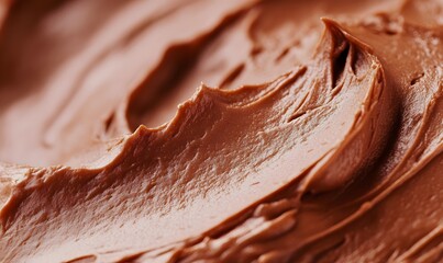 Wall Mural - perfect chocolate buttercream frosting, Generative AI