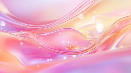 Wall Mural - A pink and yellow background with a wave of pink and yellow. The background is very colorful and the wave is very smooth