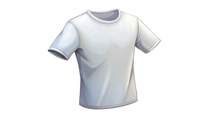 White T-shirt on white background, blank template for fashion design