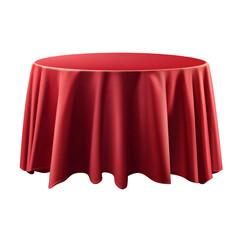 Wall Mural - Illustration of round red tablecloths vector realistic  style on a isolated white background