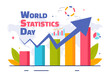 © denayune - National Statistics Day Vector Illustration Featuring Data Calculation for Socioeconomic Planning and Policy Formulation, a Flat Cartoon Background