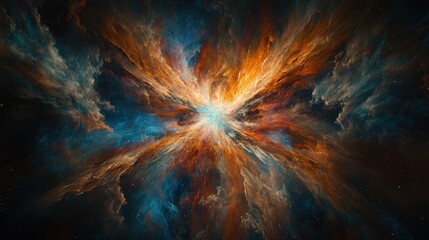Wall Mural - majestic cosmic explosion in vivid colors