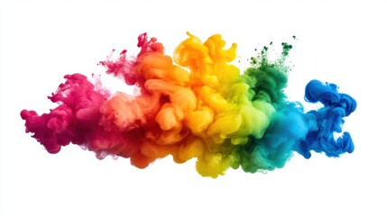 Wall Mural - Colorful smoke explosion in vibrant hues