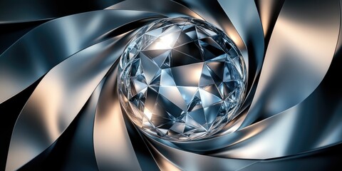 Diamond in a Metal Swirl