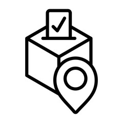 Sticker - Polling Station Icon