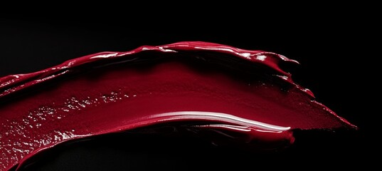 Poster - Crimson Lipstick Melting Art