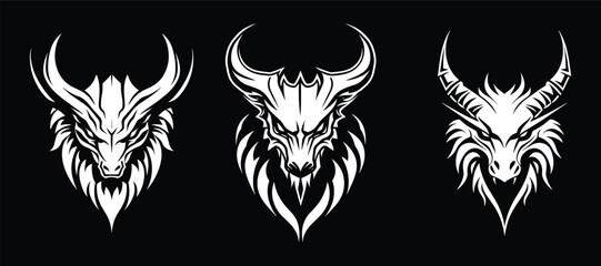 Collection of Evil Skull Head Goat illustration