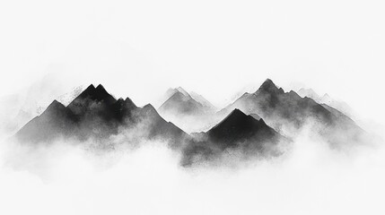 Wall Mural - Misty mountains