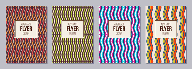Wall Mural - set of flyers, posters, banners, placards, brochure design templates a6 size. graphic design templat