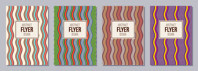 Wall Mural - set of flyers, posters, banners, placards, brochure design templates a6 size. graphic design templat