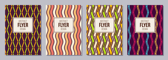 Wall Mural - set of flyers, posters, banners, placards, brochure design templates a6 size. graphic design templat