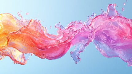 Wall Mural - Color Water Flow Abstract Art Background