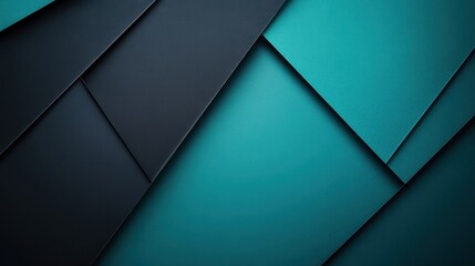Wall Mural - A sleek, minimalistic background with a bold contrast of teal and black