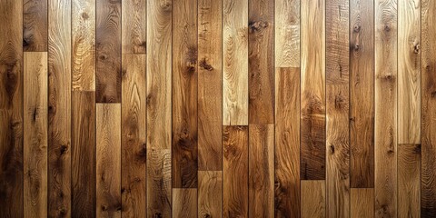 Wall Mural - Wooden Panels Texture in Varied Warm Tones with Rustic Wooden Planks in a Vertical Pattern